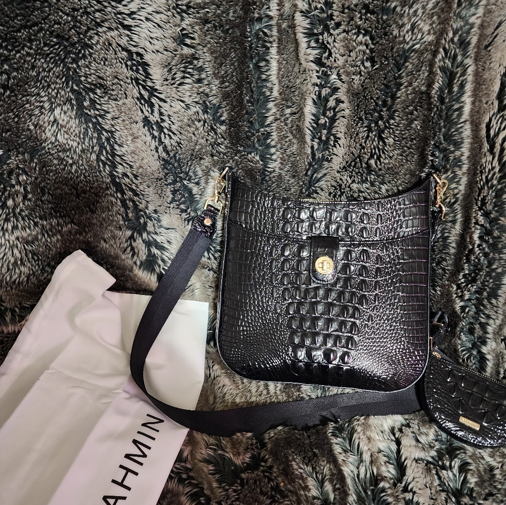 Brahmin Black LEIA Crossbody Bag!!